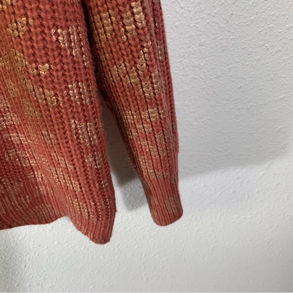 ENTRO Womens Size L Oversized Bulky Heavy Knit Sweater Crew Neck Long Sleeve Hem - Picture 7 of 12